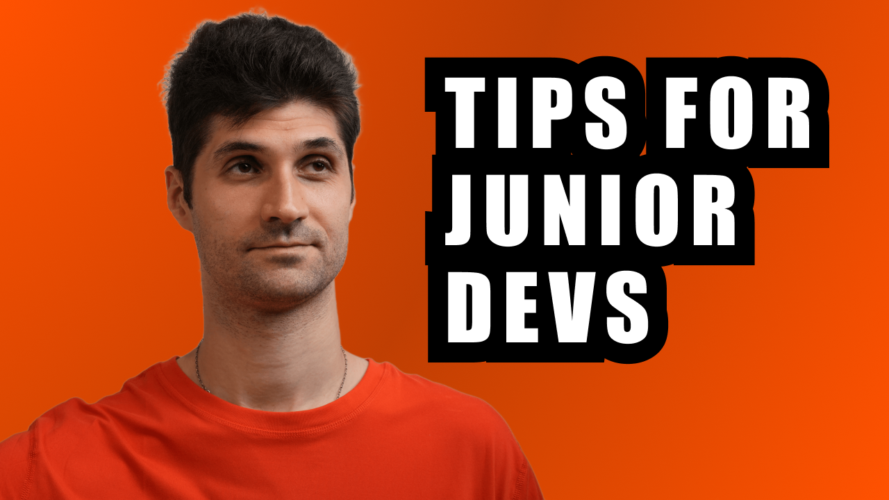 The video author is shown on the preview along with the text First Project Tips for Junior Devs